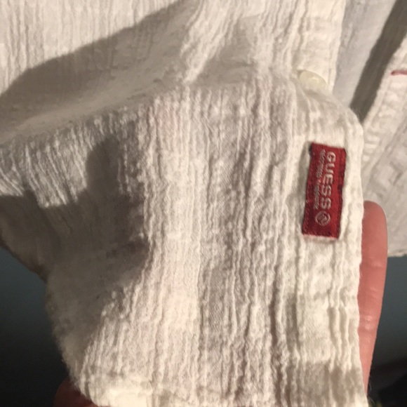 Guess Mens Long Sleeve White Button Down - Picture 8 of 16